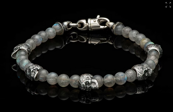 Skull Bracelet with Labradorite – Fish Creek Company
