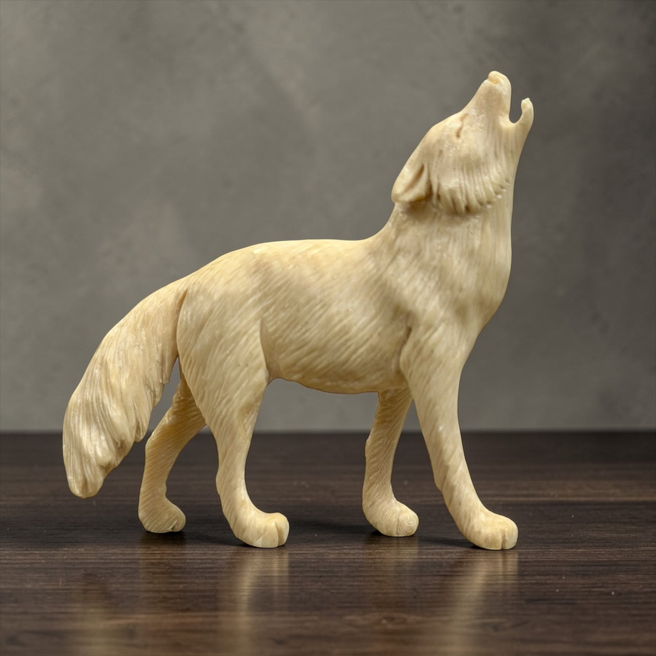 Ivory Wolf Carving