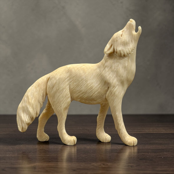 Ivory Wolf Carving