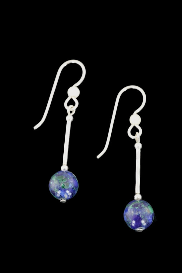 Ivory & Azurite Earrings