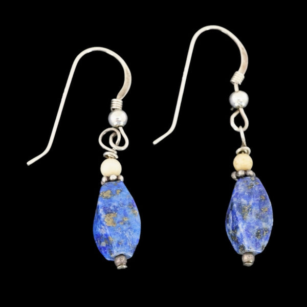 Ivory & Lapis Earrings