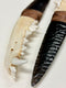 Wolf Jawbone Obsidian Blade Knife