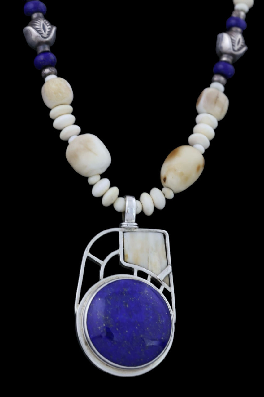 Ivory & Lapis Necklace