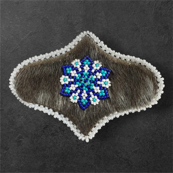 Seal Fur & Beaded Barrette