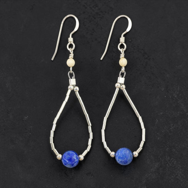 Ivory & Lapis Earrings