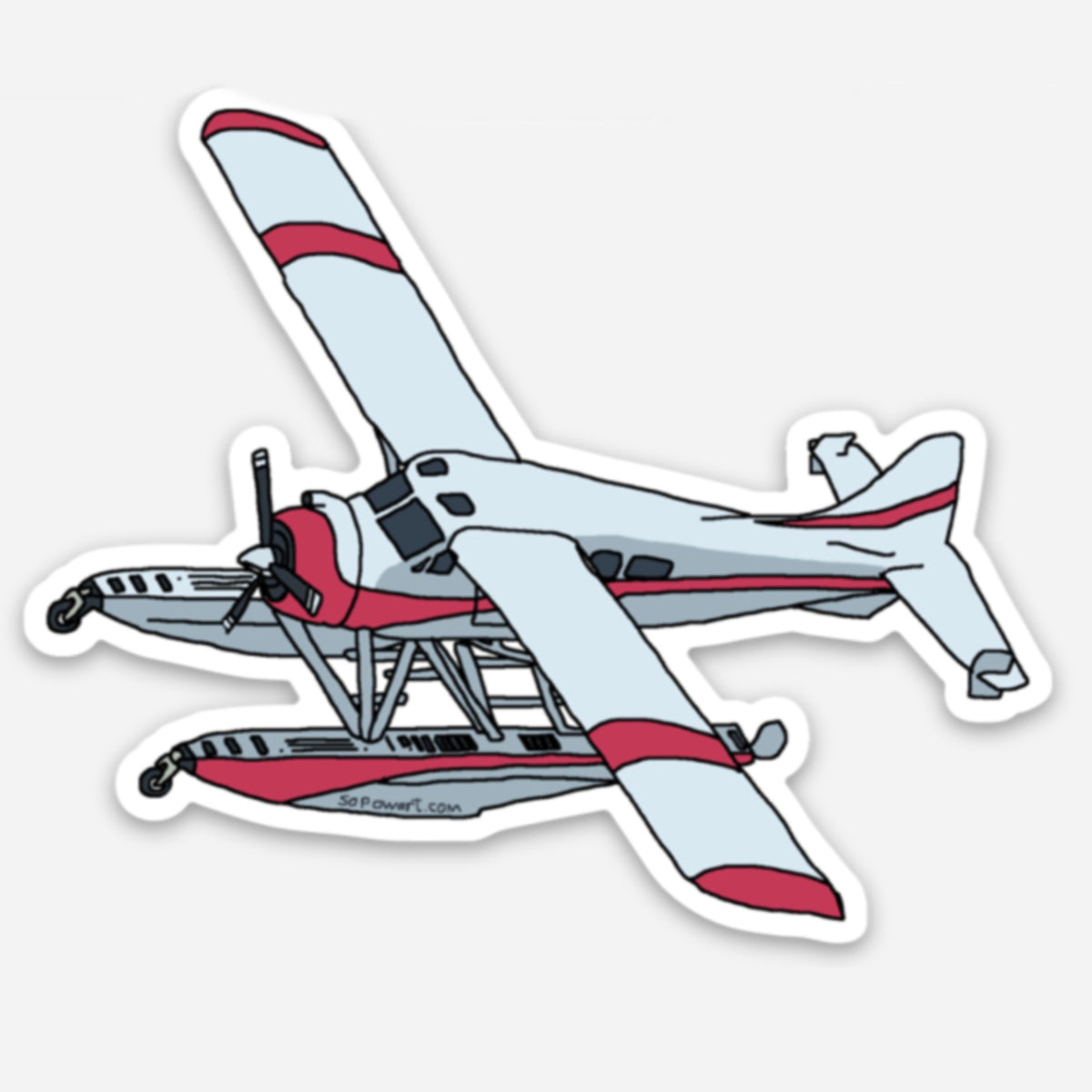 Plane Red Sticker Plane Sticker – Fish Creek Company