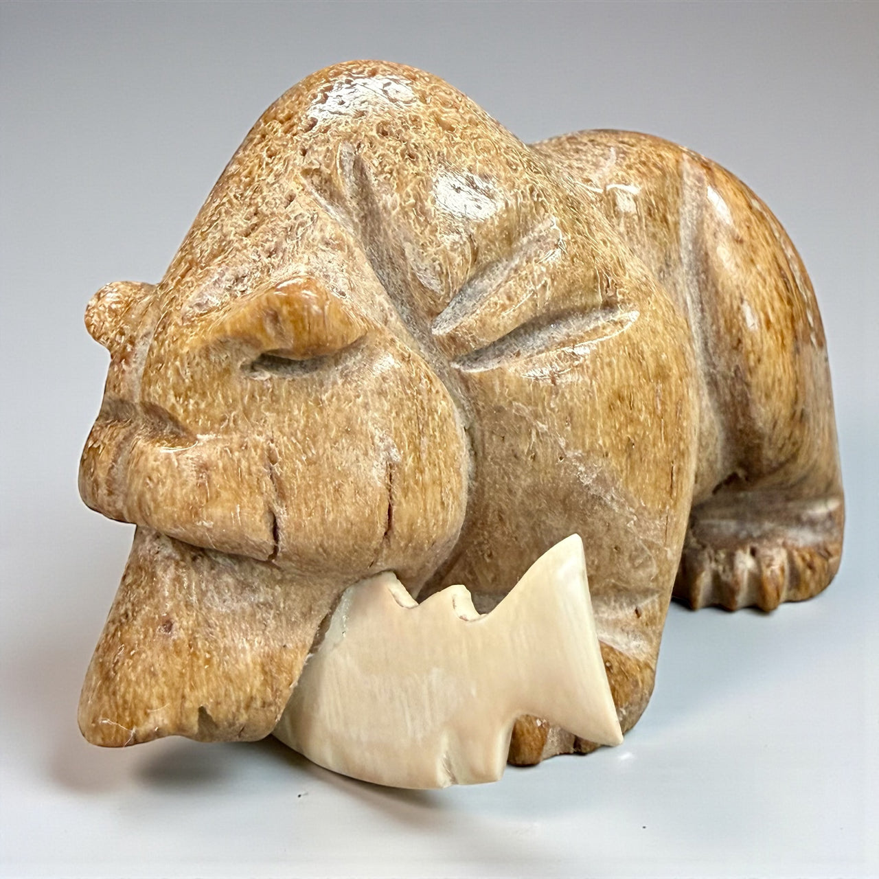 Bear & Salmon Carving