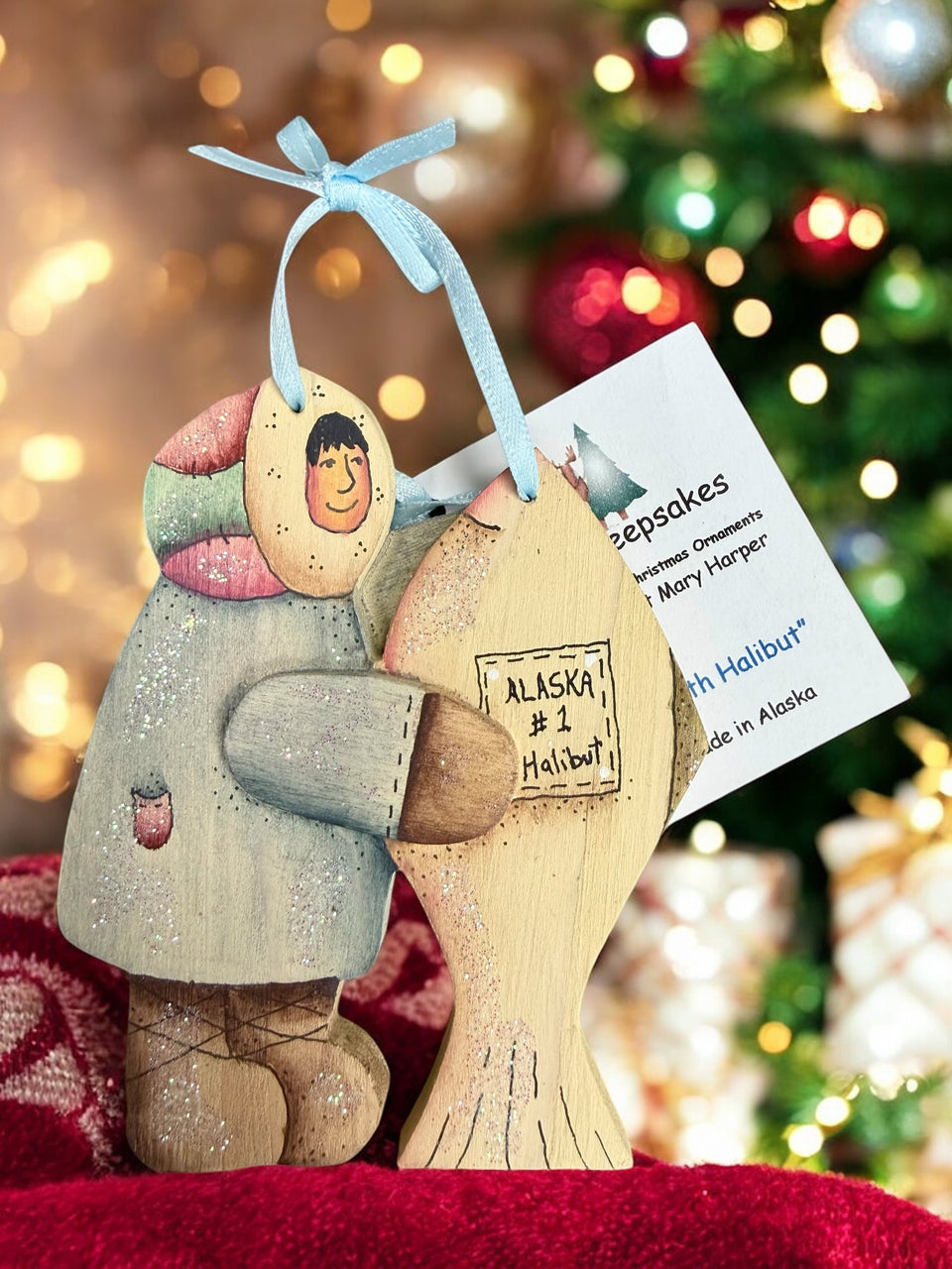 Eskimo w/ Halibut Ornament