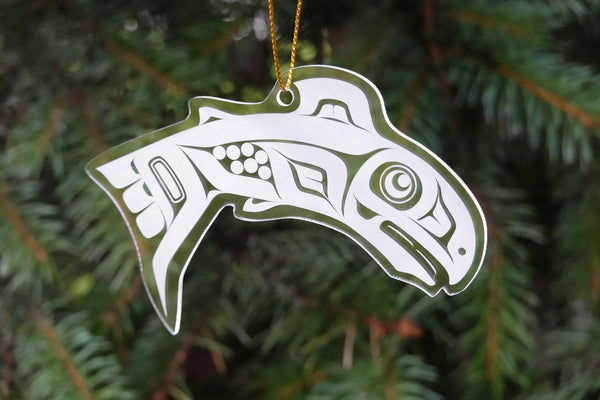 Salmon Frosted Ornament