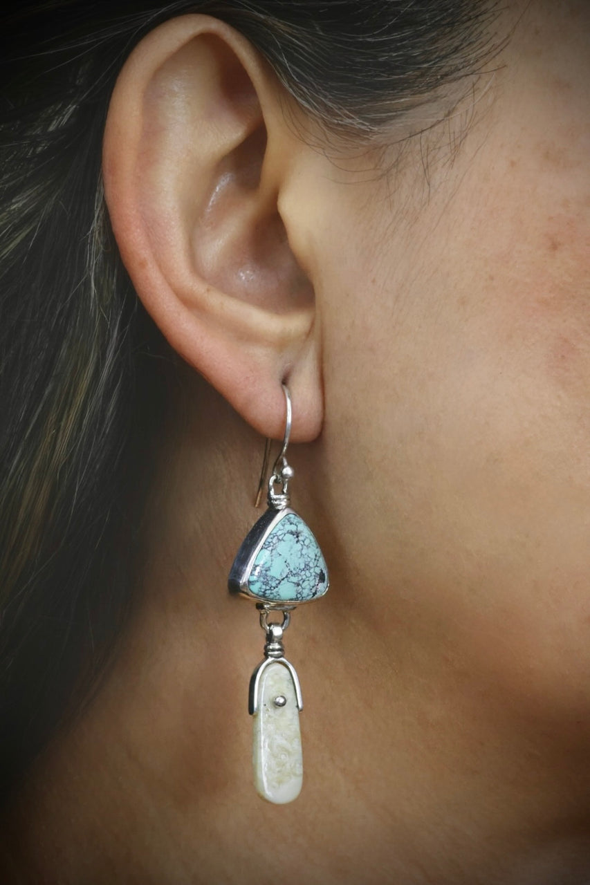 Ivory & Turquoise Earrings