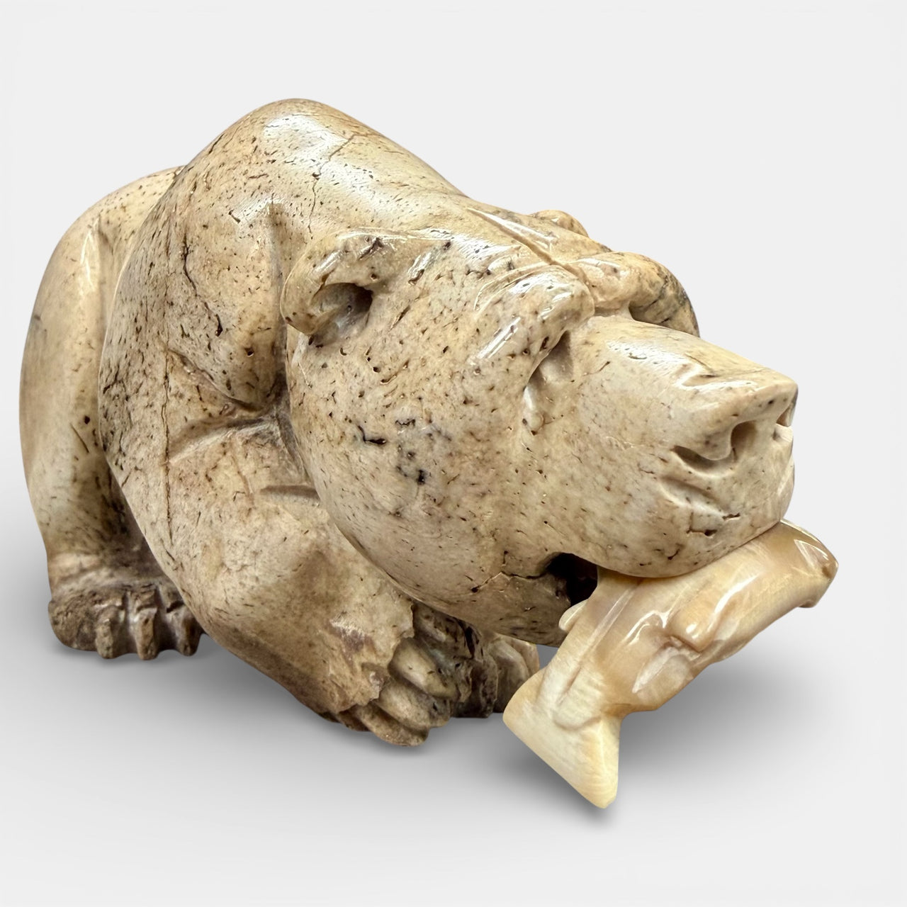 Bear & Salmon Carving