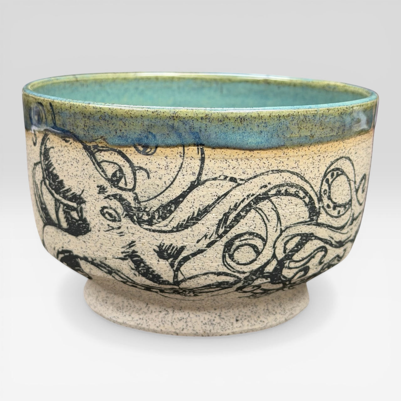 Octopus Decal Bowl