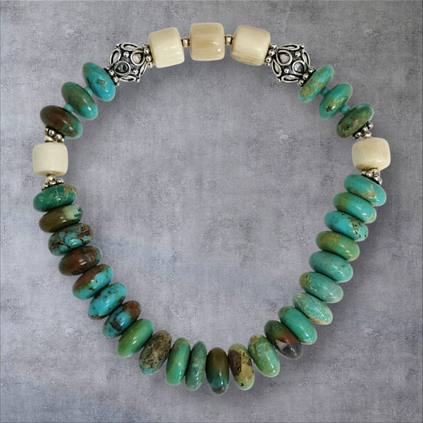 Turquoise & Ivory Bracelet