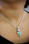 Mammoth Tooth & Larimar Pendant