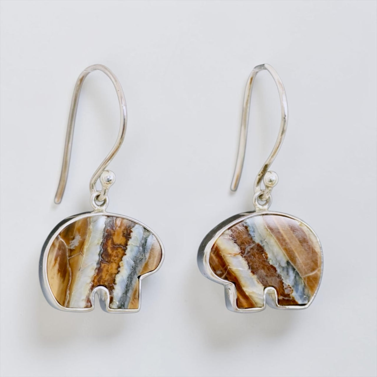 Mammoth Tooth Bear Earrings
