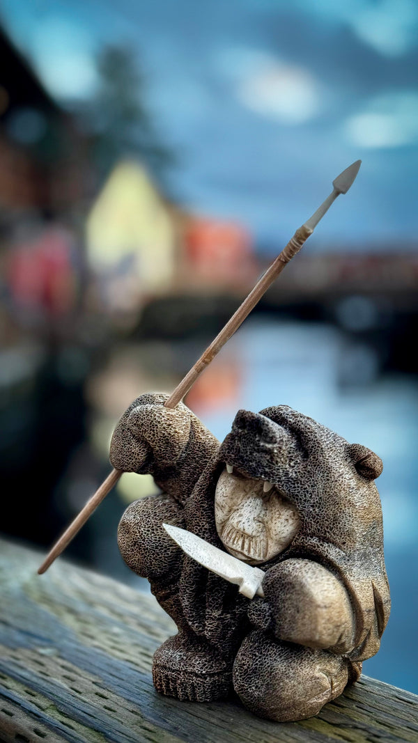 Bear Hunter Carving