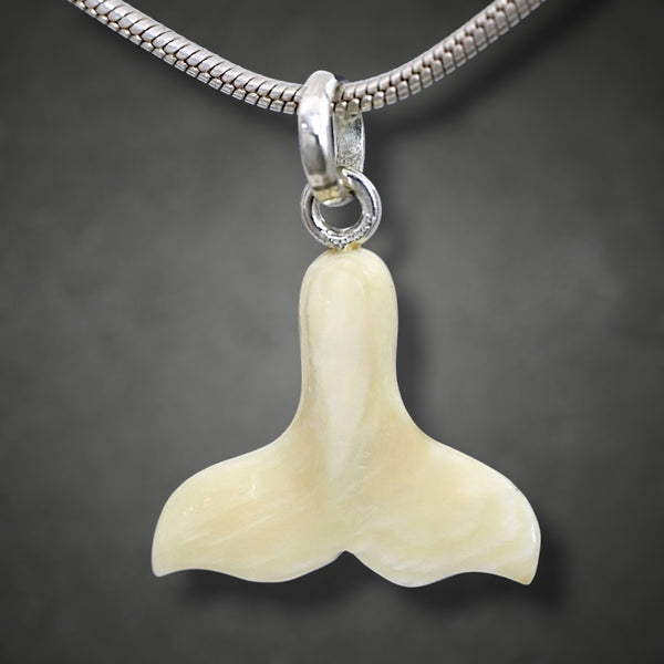 Ivory Whale Tail Pendant