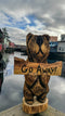 Chainsaw Carved 24" Welcome/Go Away Bear