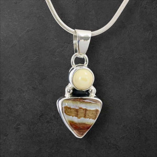 Mammoth Tooth & Ivory Pendant