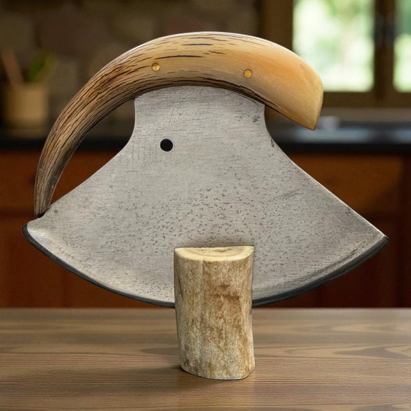 Musk Ox Horn Ulu 6"
