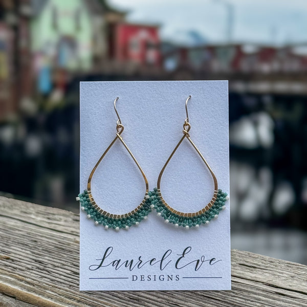 Tally Midi Eucalyptus Earrings