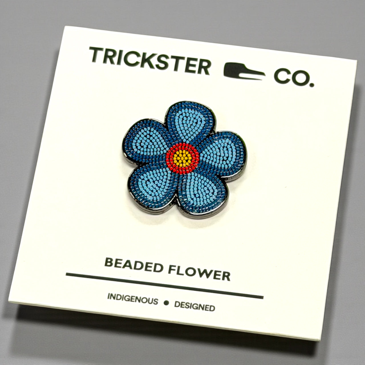 Beaded Flower Lapel Pin
