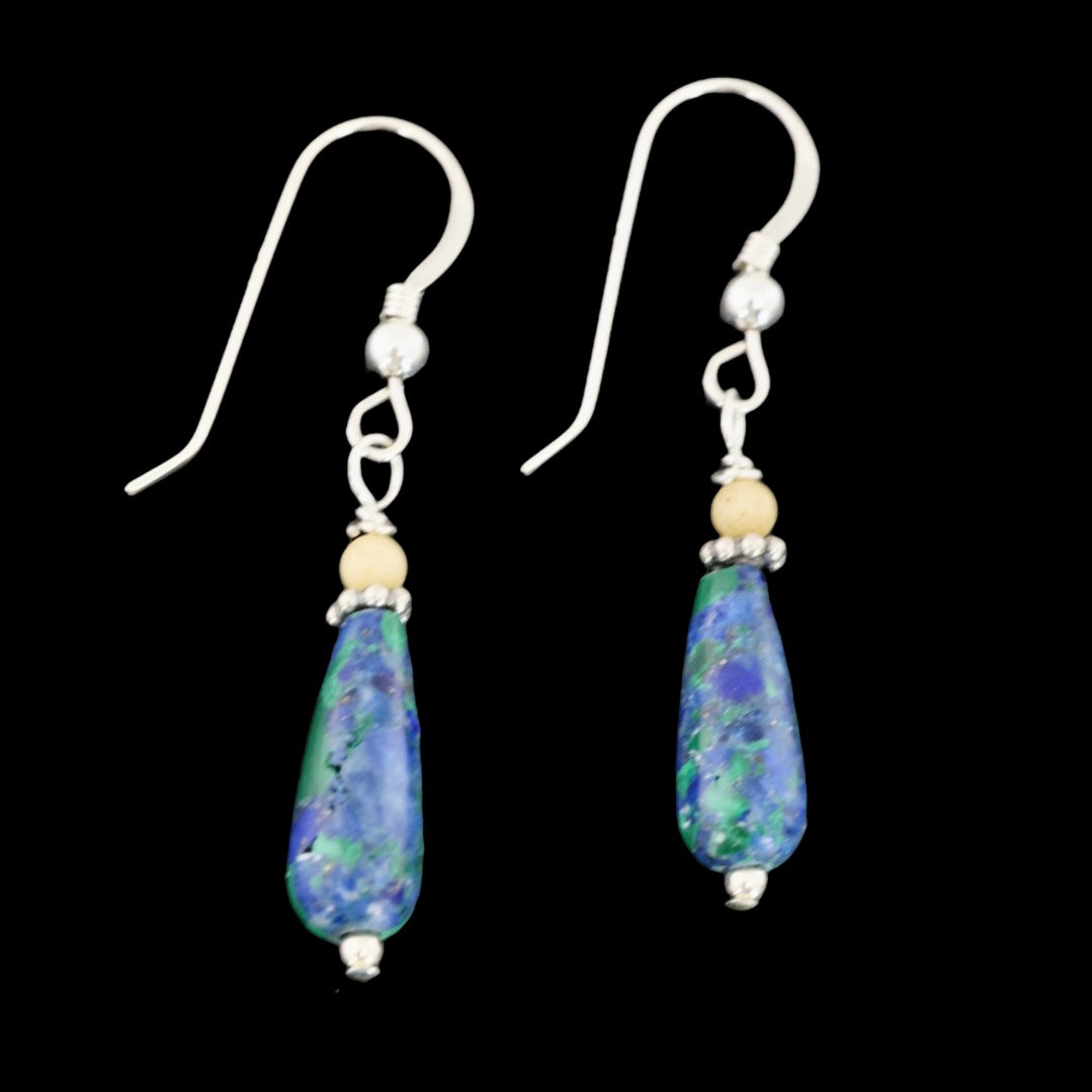 Ivory & Azurite Earrings