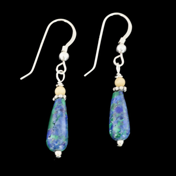 Ivory & Azurite Earrings
