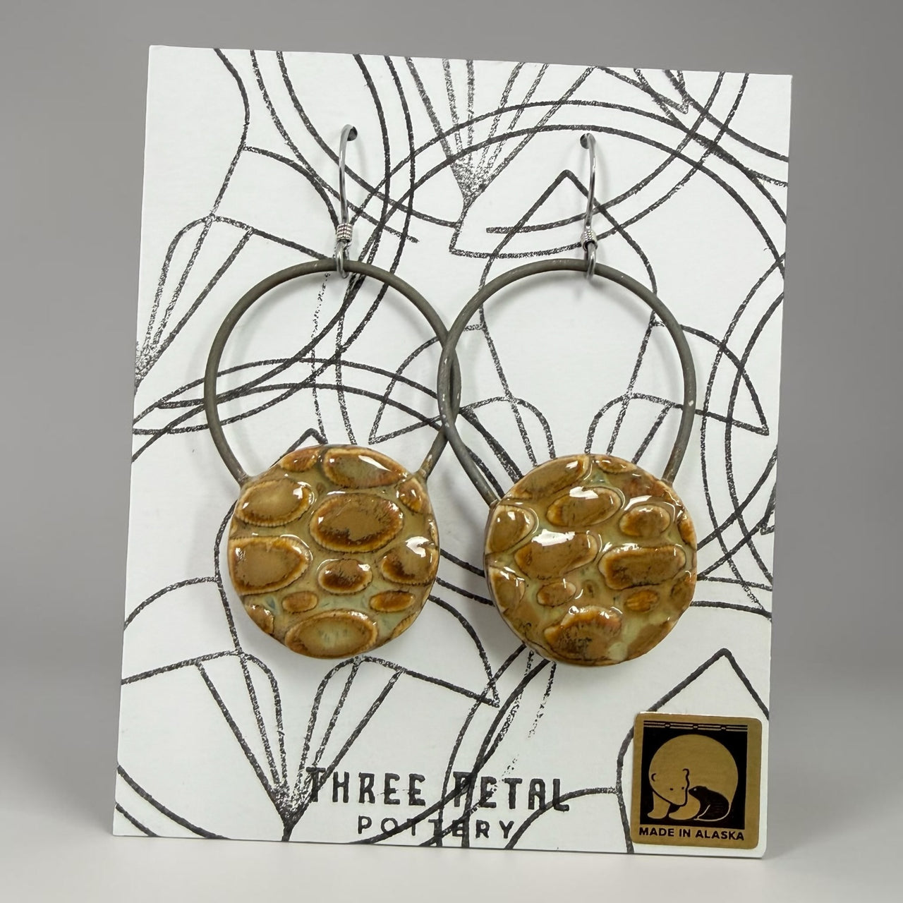Round Pottery Earrings