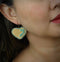 Heart Beaded Moose Hide Earrings