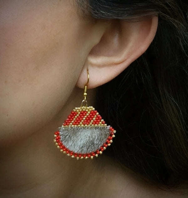 Ulu Seal Skin Beaded Earrings