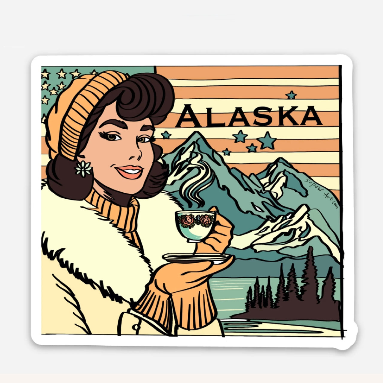 Alaska Tea Sticker