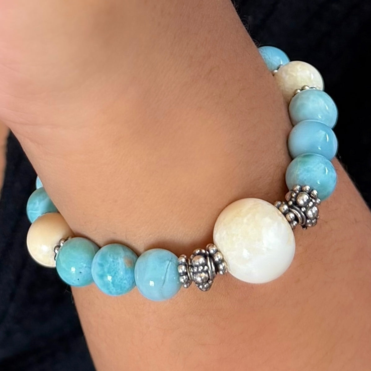 Ivory & Larimar Bracelet