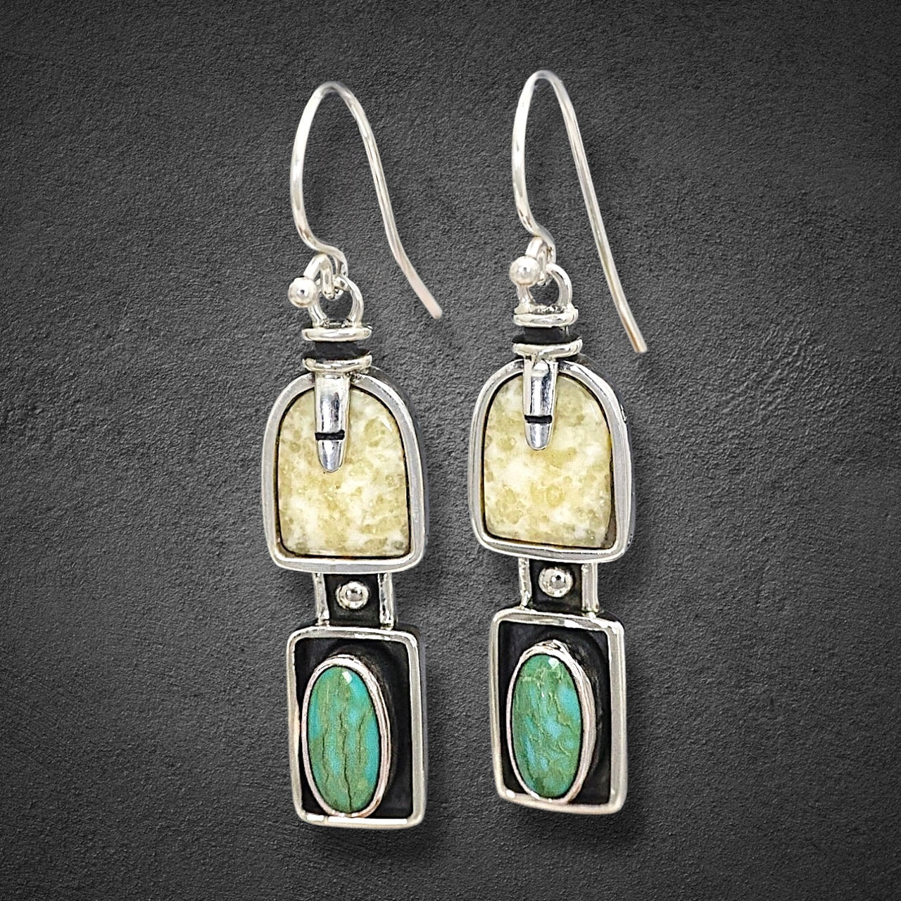 Ivory & Turquoise Earrings