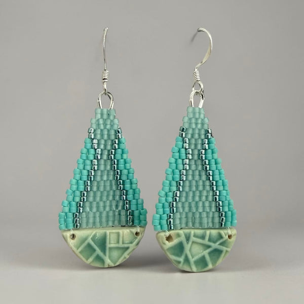 Teardrop Pottery Earrings