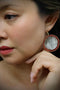 Round Seal Skin Beaded Earrings