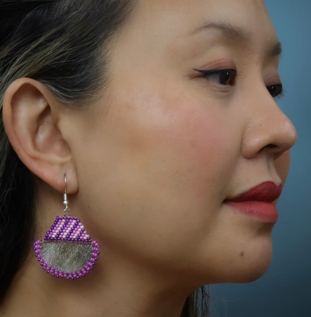 Ulu Seal Skin Beaded Earrings