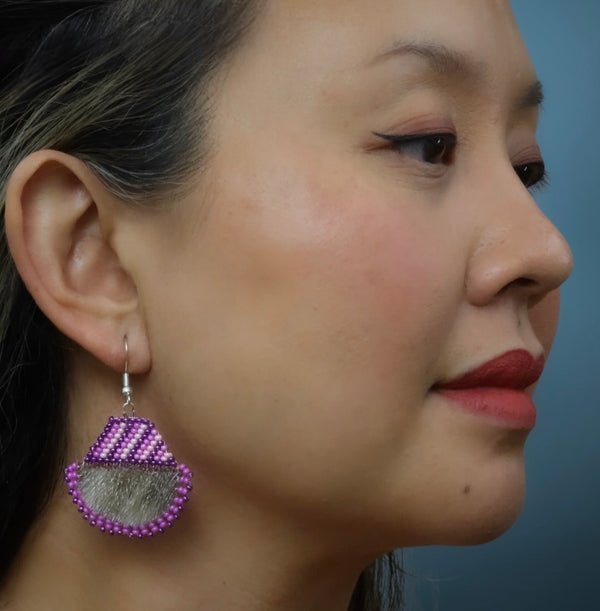 Ulu Seal Skin Beaded Earrings