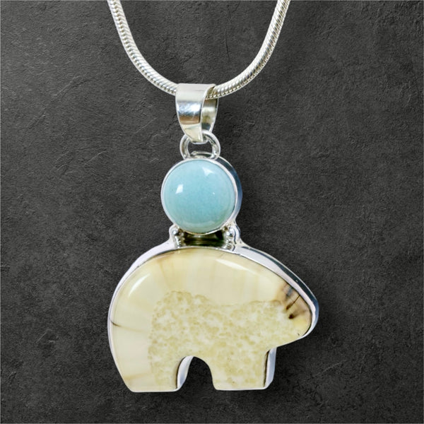 Ivory & Larimar Bear