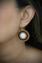 Round Ivory Earrings