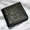 Leather Embossed Wallet - Raven