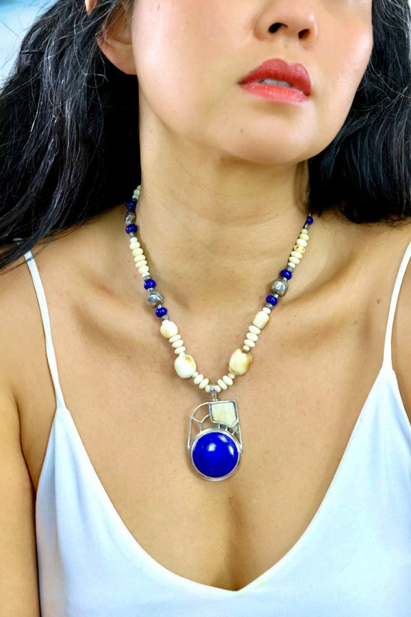 Ivory & Lapis Necklace