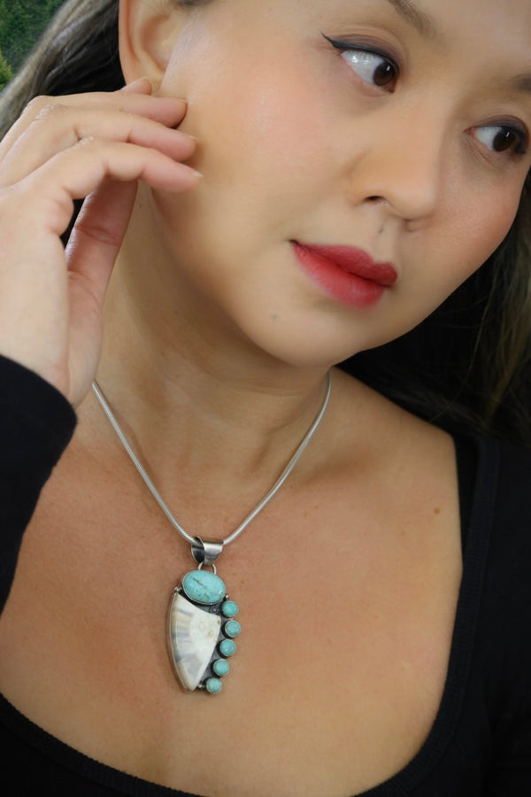 Ivory & Turquoise Pendant
