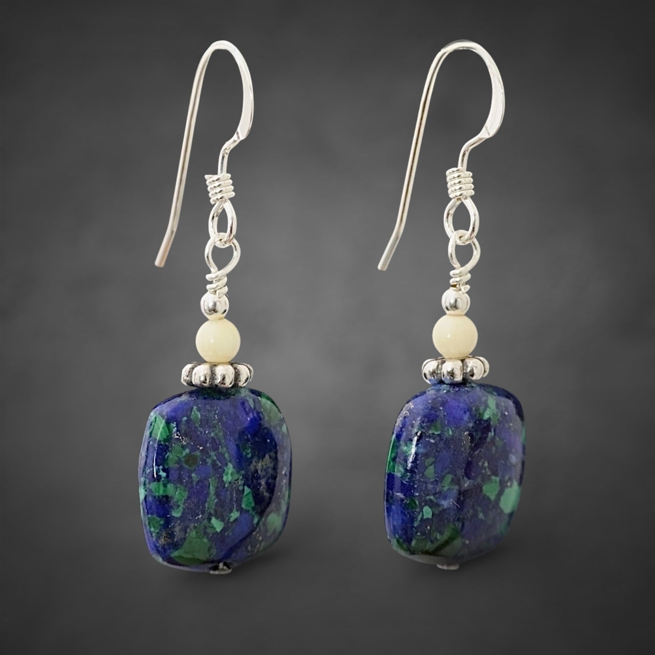 Ivory & Azurite Earrings