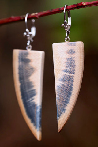 Blue Mammoth Ivory Earrings