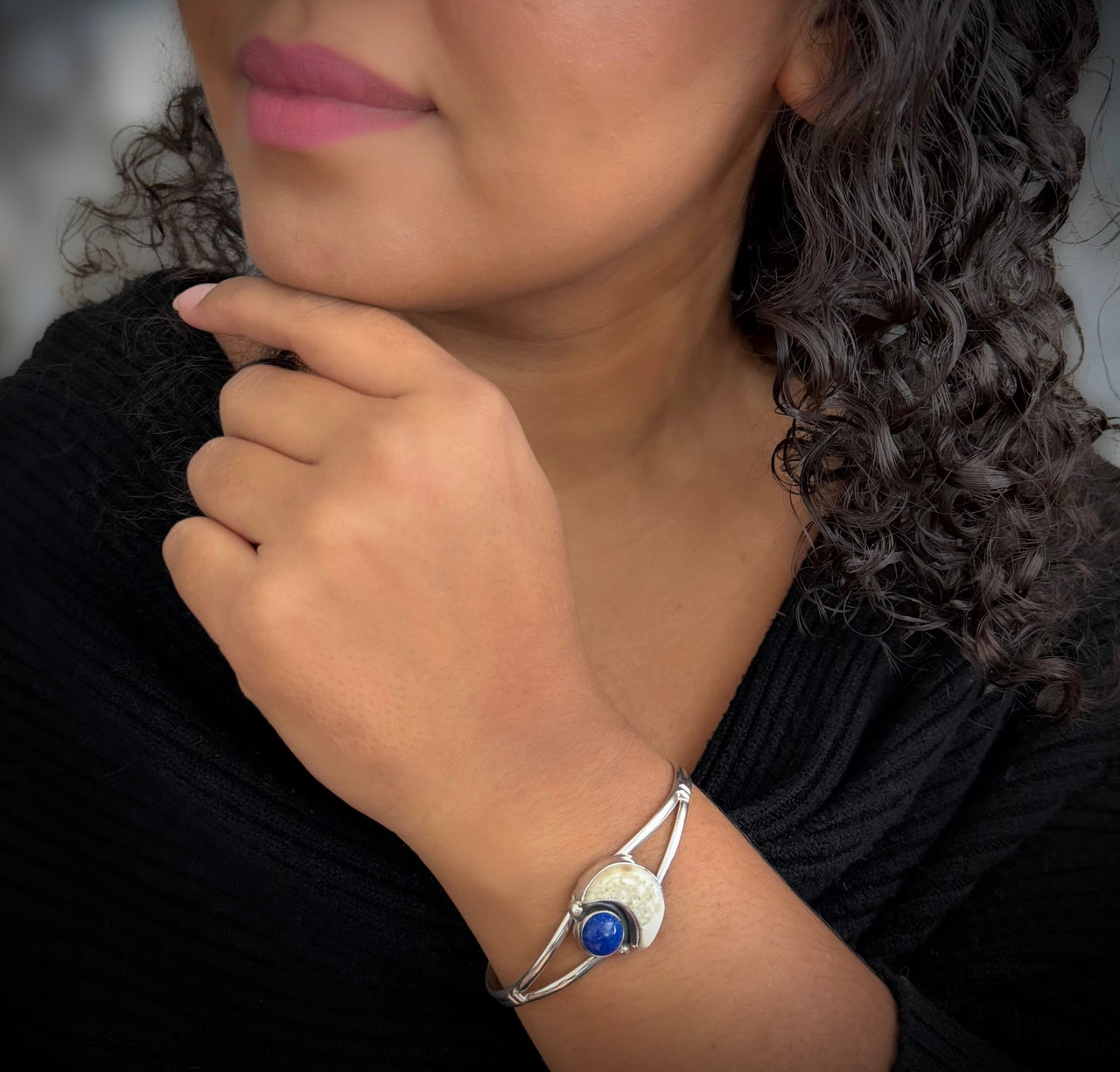 Ivory & Lapis Bracelet