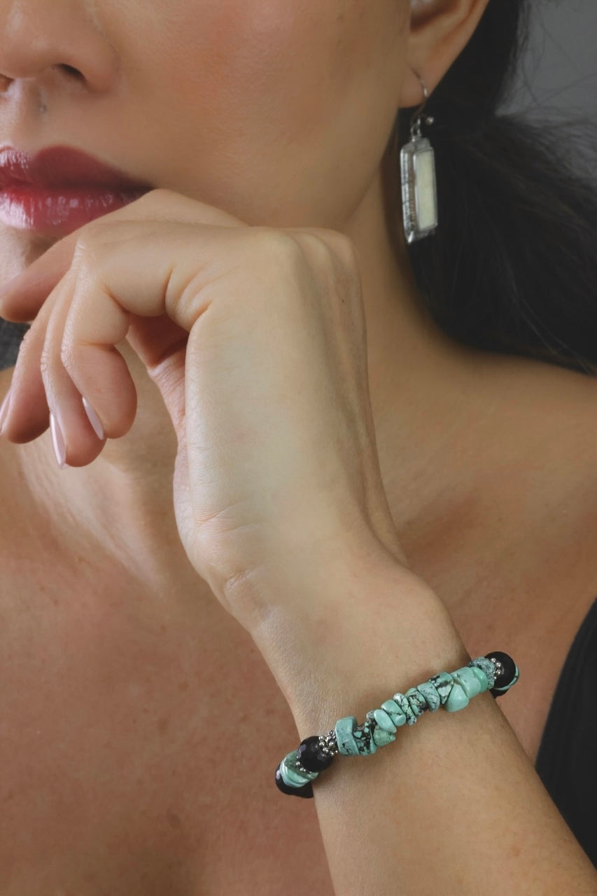 Onyx & Turquoise Bracelet