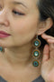 Three Tier Abalone Earrings