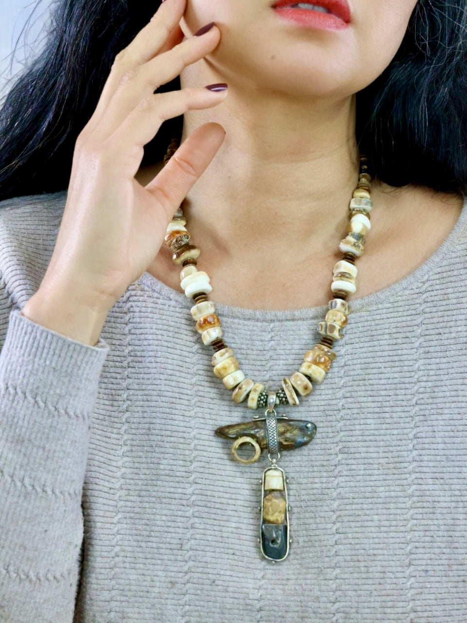 Ivory Artifact Necklace