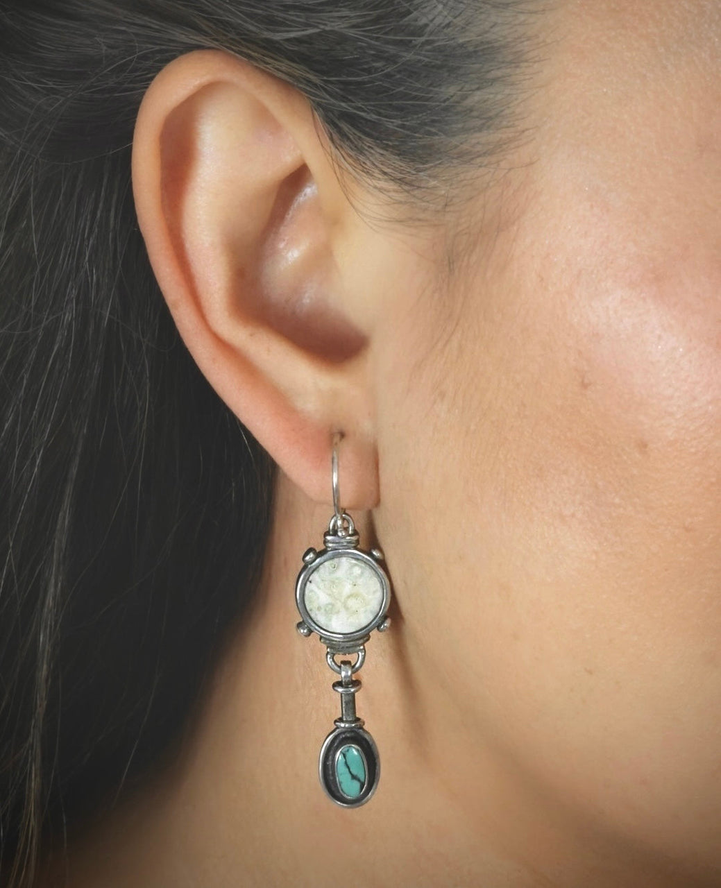 Ivory & Turquoise Earrings
